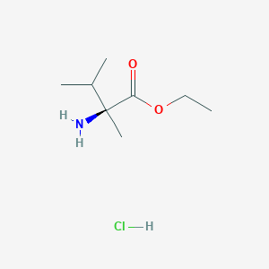 molecular formula C8H18ClNO2 B2760846 (S)-Ethyl 2-amino-2,3-dimethylbutanoate hydrochloride CAS No. 2361608-94-6