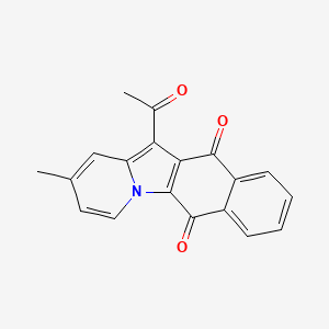 molecular formula C19H13NO3 B2760847 12-Acetyl-2-methylnaphtho[2,3-b]indolizine-6,11-dione CAS No. 670259-44-6
