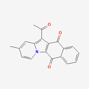 17-acetyl-14-methyl-11-azatetracyclo[8.7.0.0^{3,8}.0^{11,16}]heptadeca-1(10),3,5,7,12,14,16-heptaene-2,9-dione