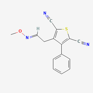 3-(2-(Methoxyimino)ethyl)-4-phenyl-2,5-thiophenedicarbonitrile