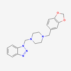 1-[[4-(1,3-Benzodioxol-5-ylmethyl)piperazin-1-yl]methyl]benzotriazole