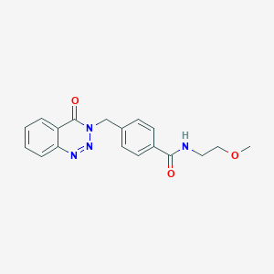 molecular formula C18H18N4O3 B2760870 N-(2-甲氧乙基)-4-((4-氧代苯并[d][1,2,3]三嗪-3(4H)-基甲基)苯甲酰胺 CAS No. 440330-35-8