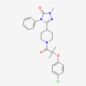 3-(1-(2-(4-chlorophenoxy)-2-methylpropanoyl)piperidin-4-yl)-1-methyl-4-phenyl-1H-1,2,4-triazol-5(4H)-one