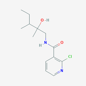 molecular formula C13H19ClN2O2 B2760886 2-Chloro-N-(2-hydroxy-2,3-dimethylpentyl)pyridine-3-carboxamide CAS No. 1436075-85-2