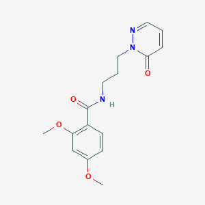 molecular formula C16H19N3O4 B2760888 2,4-dimethoxy-N-(3-(6-oxopyridazin-1(6H)-yl)propyl)benzamide CAS No. 1105199-40-3