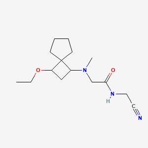 molecular formula C15H25N3O2 B2760898 N-(Cyanomethyl)-2-[(3-ethoxyspiro[3.4]octan-1-yl)-methylamino]acetamide CAS No. 1385359-53-4