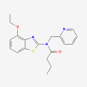 N-(4-ethoxybenzo[d]thiazol-2-yl)-N-(pyridin-2-ylmethyl)butyramide