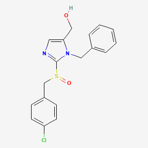 {1-benzyl-2-[(4-chlorobenzyl)sulfinyl]-1H-imidazol-5-yl}methanol