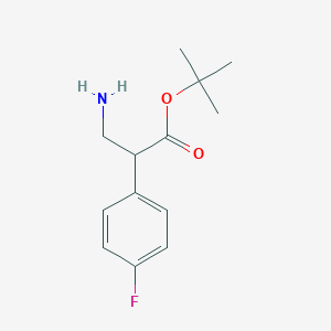 B2760902 Tert-butyl 3-amino-2-(4-fluorophenyl)propanoate CAS No. 1455095-32-5