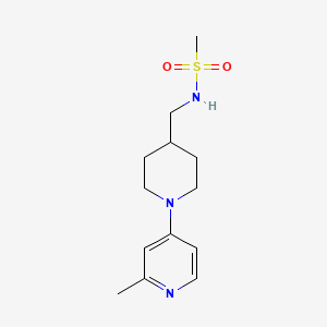 molecular formula C13H21N3O2S B2760910 N-((1-(2-methylpyridin-4-yl)piperidin-4-yl)methyl)methanesulfonamide CAS No. 2034286-50-3
