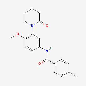 N-[4-methoxy-3-(2-oxopiperidin-1-yl)phenyl]-4-methylbenzamide