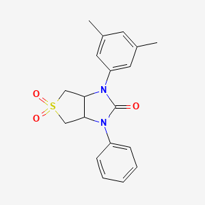 molecular formula C19H20N2O3S B2760912 1-(3,5-dimethylphenyl)-3-phenyltetrahydro-1H-thieno[3,4-d]imidazol-2(3H)-one 5,5-dioxide CAS No. 879929-10-9
