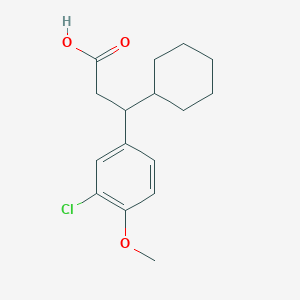 3-(3-Chloro-4-methoxyphenyl)-3-cyclohexylpropanoic acid