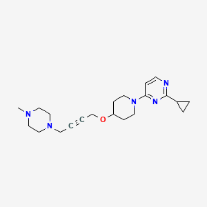 2-Cyclopropyl-4-[4-[4-(4-methylpiperazin-1-yl)but-2-ynoxy]piperidin-1-yl]pyrimidine