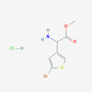 molecular formula C7H9BrClNO2S B2760938 甲基2-氨基-2-(5-溴噻吩-3-基)乙酸酯盐酸盐 CAS No. 2137481-21-9