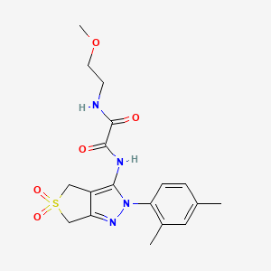 N1-(2-(2,4-dimethylphenyl)-5,5-dioxido-4,6-dihydro-2H-thieno[3,4-c]pyrazol-3-yl)-N2-(2-methoxyethyl)oxalamide