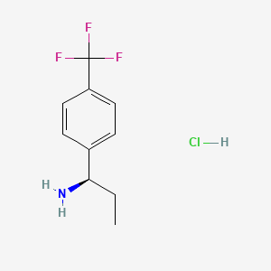 molecular formula C10H13ClF3N B2760943 (R)-1-(4-(Trifluoromethyl)phenyl)propan-1-amine hydrochloride CAS No. 856563-00-3