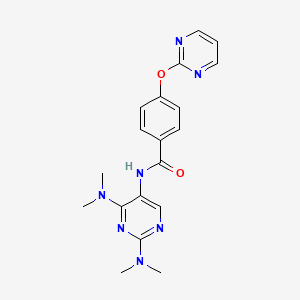 N-(2,4-bis(dimethylamino)pyrimidin-5-yl)-4-(pyrimidin-2-yloxy)benzamide