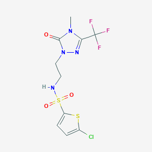 5-chloro-N-(2-(4-methyl-5-oxo-3-(trifluoromethyl)-4,5-dihydro-1H-1,2,4-triazol-1-yl)ethyl)thiophene-2-sulfonamide