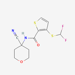 B2760970 N-(4-cyanooxan-4-yl)-3-[(difluoromethyl)sulfanyl]thiophene-2-carboxamide CAS No. 1797345-17-5