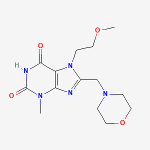 7-(2-Methoxyethyl)-3-methyl-8-(morpholin-4-ylmethyl)purine-2,6-dione