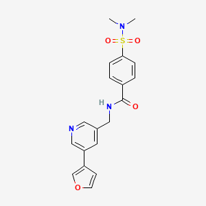 4-(N,N-dimethylsulfamoyl)-N-((5-(furan-3-yl)pyridin-3-yl)methyl)benzamide