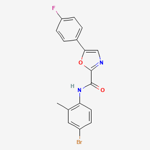 molecular formula C17H12BrFN2O2 B2760982 N-(4-溴-2-甲基苯基)-5-(4-氟苯基)噁唑-2-甲酰胺 CAS No. 955701-36-7