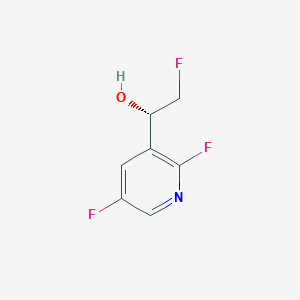 molecular formula C7H6F3NO B2761001 (1S)-1-(2,5-二氟吡啶-3-基)-2-氟乙醇 CAS No. 2416219-08-2