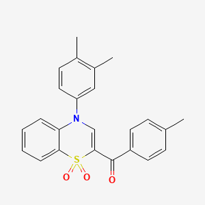 [4-(3,4-dimethylphenyl)-1,1-dioxido-4H-1,4-benzothiazin-2-yl](4-methylphenyl)methanone