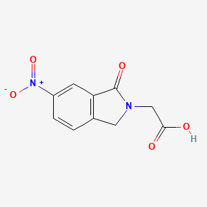 molecular formula C10H8N2O5 B2761003 (6-Nitro-1-oxo-1,3-dihydro-2H-isoindol-2-yl)acetic acid CAS No. 694499-69-9