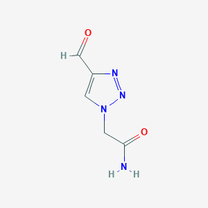 molecular formula C5H6N4O2 B2761009 2-(4-formyl-1H-1,2,3-triazol-1-yl)acetamide CAS No. 1496575-42-8