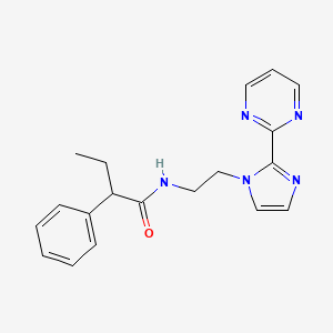 2-phenyl-N-(2-(2-(pyrimidin-2-yl)-1H-imidazol-1-yl)ethyl)butanamide