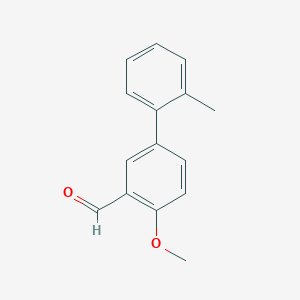 molecular formula C15H14O2 B2761015 2-Methoxy-5-(2-methylphenyl)benzaldehyde CAS No. 355374-47-9