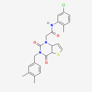 N-(5-chloro-2-methylphenyl)-2-{3-[(3,4-dimethylphenyl)methyl]-2,4-dioxo-1H,2H,3H,4H-thieno[3,2-d]pyrimidin-1-yl}acetamide