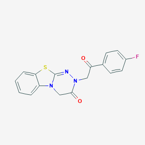 molecular formula C17H12FN3O2S B276102 2-[2-(4-fluorophenyl)-2-oxoethyl]-2H-[1,2,4]triazino[3,4-b][1,3]benzothiazol-3(4H)-one 