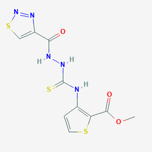 Methyl 3-({[(1,2,3-thiadiazol-4-yl)formohydrazido]methanethioyl}amino)thiophene-2-carboxylate