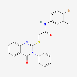 N-(4-bromo-3-methylphenyl)-2-[(4-oxo-3-phenyl-3,4-dihydroquinazolin-2-yl)sulfanyl]acetamide