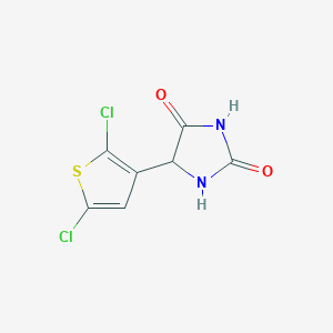 molecular formula C7H4Cl2N2O2S B2761048 5-(2,5-Dichlorothiophen-3-yl)imidazolidine-2,4-dione CAS No. 1934373-21-3