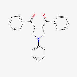 molecular formula C24H21NO2 B2761049 (4-苯甲酰-1-苯基四氢-1H-吡咯-3-基)(苯基)甲酮 CAS No. 343374-86-7