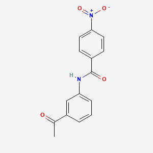 molecular formula C15H12N2O4 B2761053 N-(3-acetylphenyl)-4-nitrobenzamide CAS No. 141828-22-0