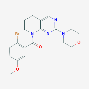 molecular formula C19H21BrN4O3 B2761058 (2-bromo-5-methoxyphenyl)(2-morpholino-6,7-dihydropyrido[2,3-d]pyrimidin-8(5H)-yl)methanone CAS No. 2194847-51-1