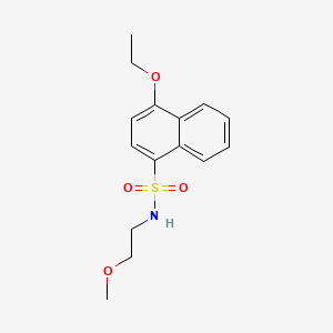 molecular formula C15H19NO4S B2761064 4-ethoxy-N-(2-methoxyethyl)naphthalene-1-sulfonamide CAS No. 667892-74-2