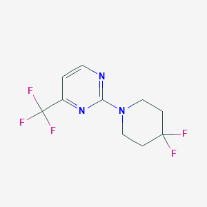 molecular formula C10H10F5N3 B2761099 2-(4,4-Difluoropiperidin-1-yl)-4-(trifluoromethyl)pyrimidine CAS No. 2324856-89-3