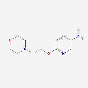 molecular formula C11H17N3O2 B2761102 6-[2-(Morpholin-4-yl)ethoxy]pyridin-3-amine CAS No. 1082384-94-8