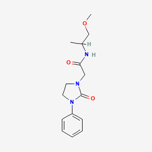 molecular formula C15H21N3O3 B2761107 N-(1-methoxypropan-2-yl)-2-(2-oxo-3-phenylimidazolidin-1-yl)acetamide CAS No. 1257547-12-8