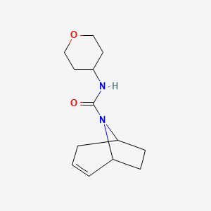 molecular formula C13H20N2O2 B2761112 (1R,5S)-N-(tetrahydro-2H-pyran-4-yl)-8-azabicyclo[3.2.1]oct-2-ene-8-carboxamide CAS No. 2059332-12-4
