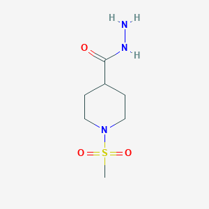 molecular formula C7H15N3O3S B2761114 1-(甲砜基)哌啶-4-甲酰肼 CAS No. 312515-49-4