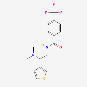 molecular formula C16H17F3N2OS B2761121 N-(2-(dimethylamino)-2-(thiophen-3-yl)ethyl)-4-(trifluoromethyl)benzamide CAS No. 954592-39-3