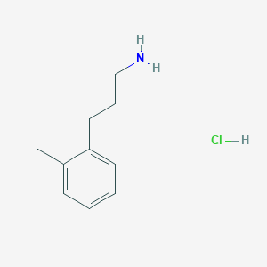 molecular formula C10H16ClN B2761124 3-(2-Methylphenyl)propan-1-amine;hydrochloride CAS No. 104175-61-3