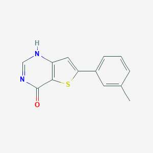 molecular formula C13H10N2OS B276115 6-(3-methylphenyl)-1H-thieno[3,2-d]pyrimidin-4-one 